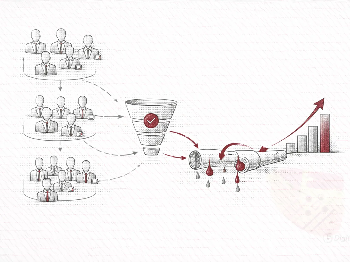 LinkedIn ads B2B targeting diagnostic for Nigeria showing pipeline quality gaps