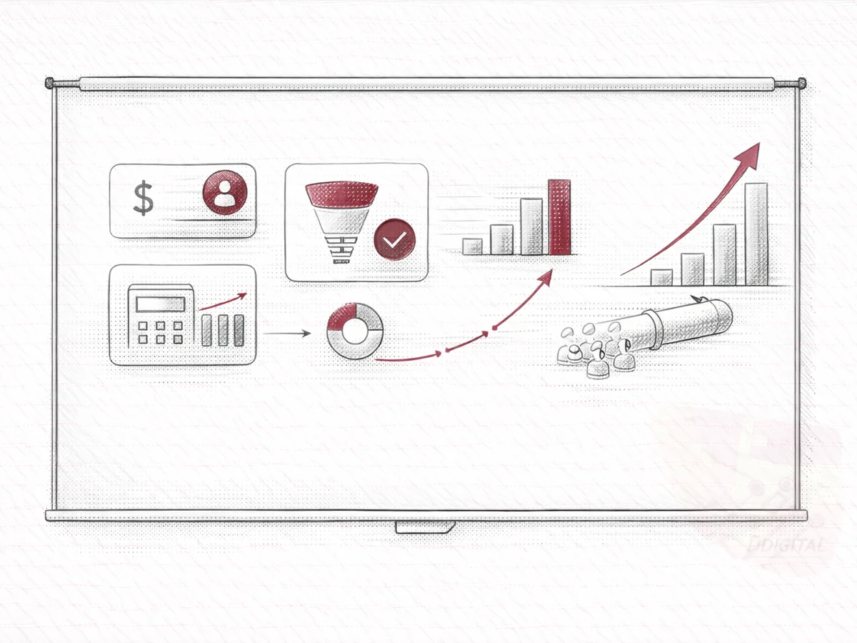 Facebook advertising and Instagram advertising KPI dashboard for cost per qualified lead and pipeline contribution