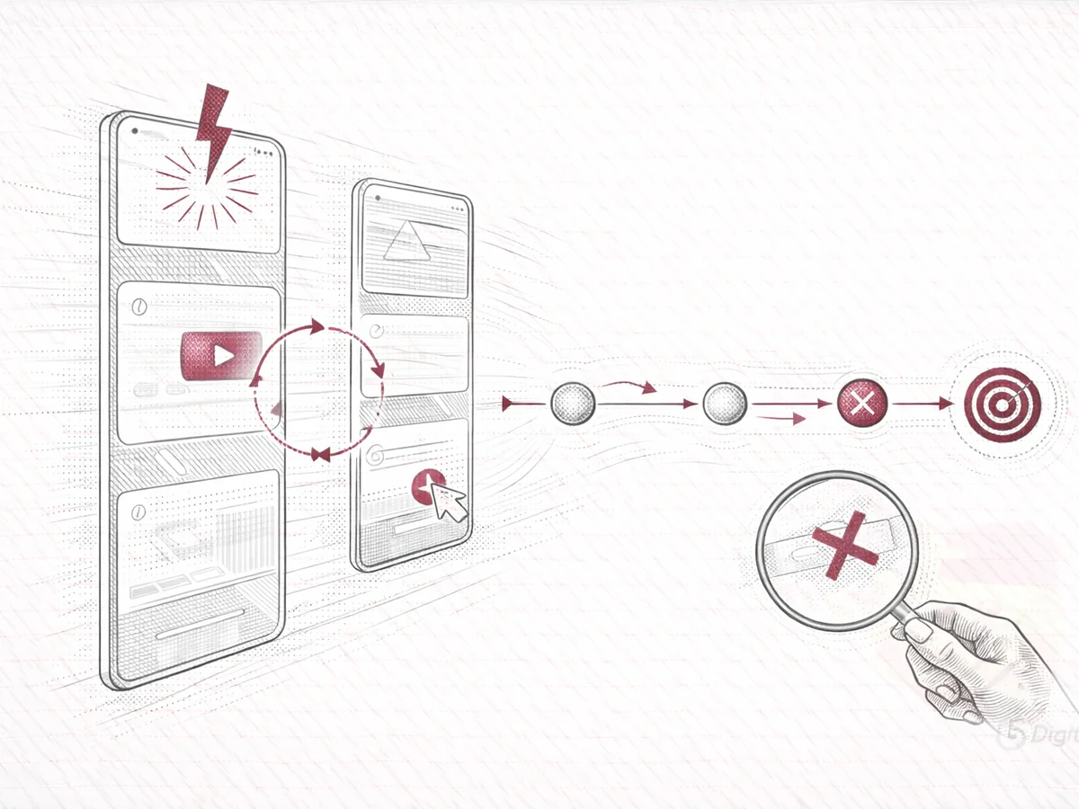 TikTok ads creative diagnostic showing attention drop-off and conversion gaps for Nigeria campaigns